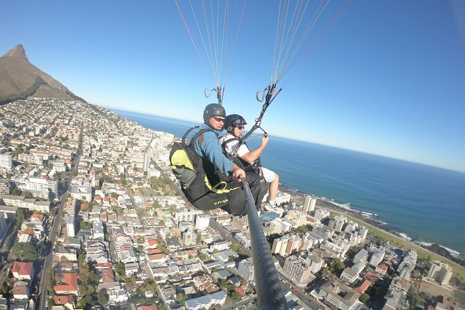 Tandem Paragliding in Cape Town with views of Table Mountain - The Ridge, the Thermals, and the Table Mountain Views