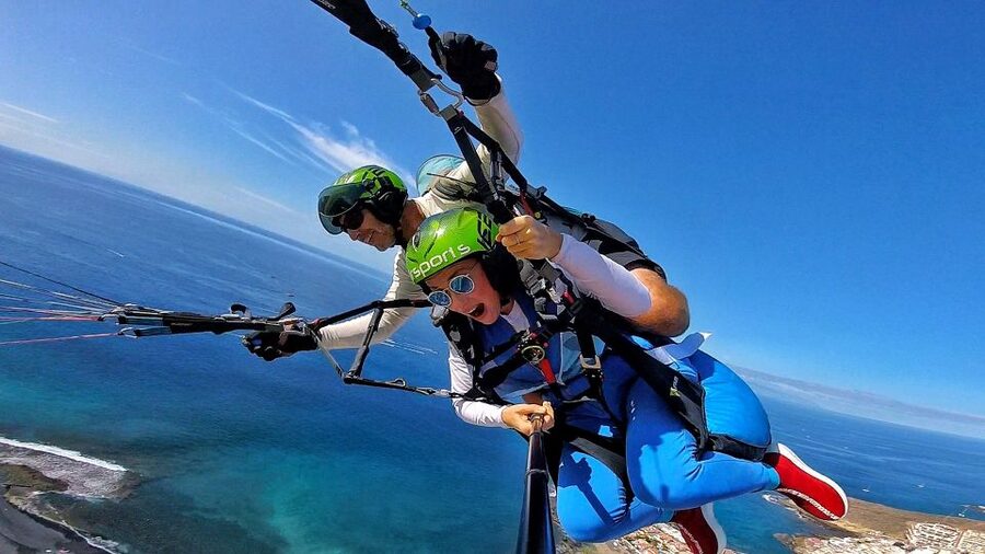 Tenerife: Tandem Paragliding Flight with Pickup - The take-off: a short run into open air