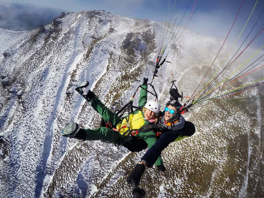 Wanaka: Tandem Paragliding Experience - Taking off from Pub Corner